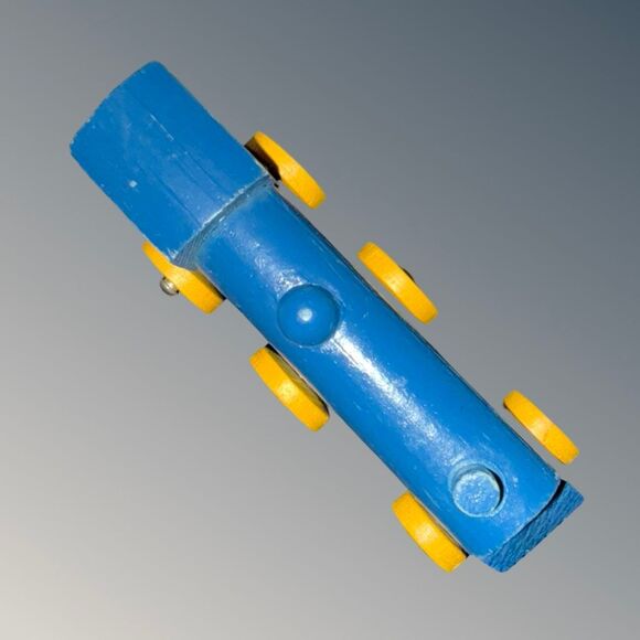 1950s Blue Strombeck-Becker Mfg. Company Wooden Train Engine A30 - Picture 2 of 7